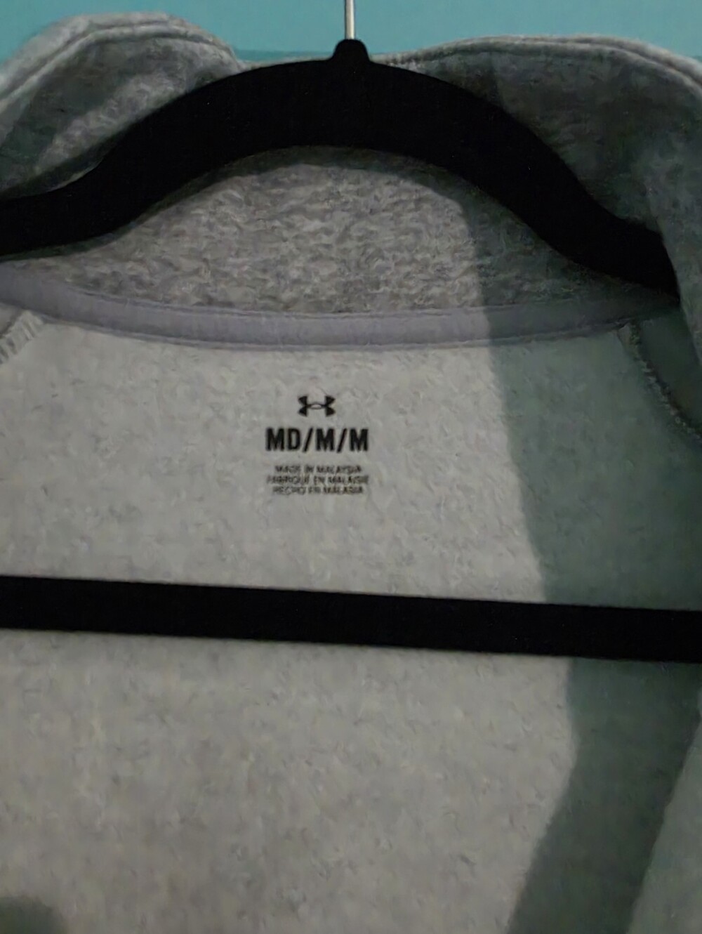 Under Armour Women's Rival Fleece Half Zip Top Gray Light Heather Sz M EUC $55 - Picture 11 of 16